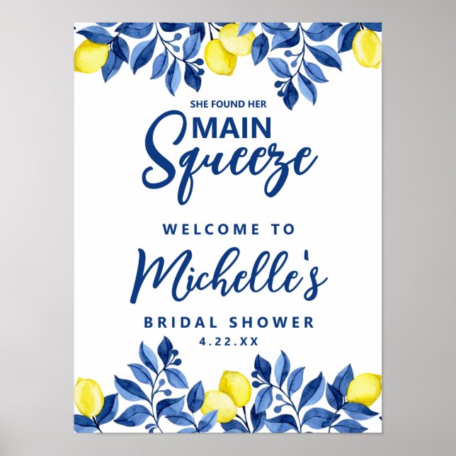 Affiche Elle a trouvé son signe de douche nuptiale Main Sq (Devant)
