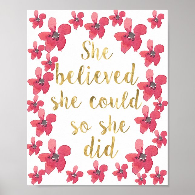 Affiche Elle Croyait Qu'Elle Pourrait Le Faire, Décor De N (Devant)