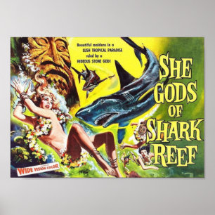 Affiche Elle dieux de récif de requin