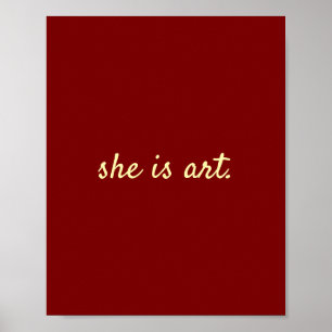 Affiche elle est art 