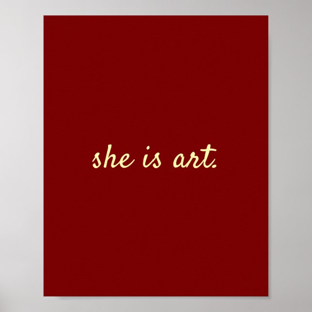 Affiche elle est art  (Devant)
