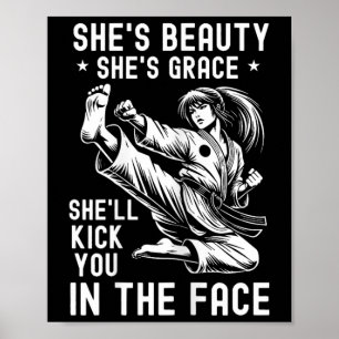 Affiche Elle est beauté Elle est grâce Elle va te frapper