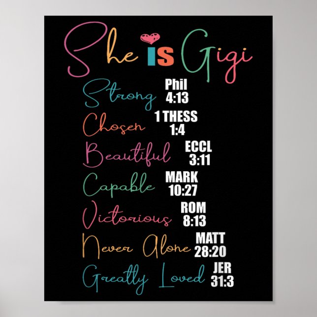 Affiche Elle est Gigi Christian Cadeau de fête des mères G (Devant)