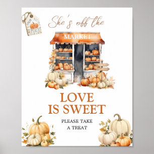 Affiche Elle est hors du marché Automne Citrouille L'amour