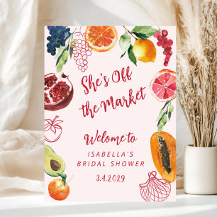 Affiche Elle est hors du marché Bienvenue à la Baby Shower