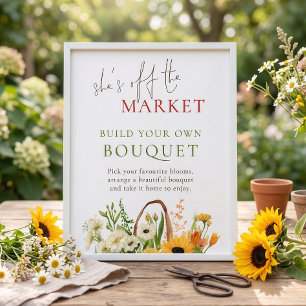 Affiche Elle est hors du Marché Construire un Bouquet Ente