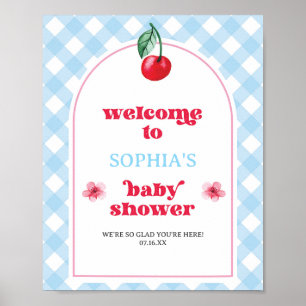 Affiche Elle est la cerise sur le dessus, Baby shower de b