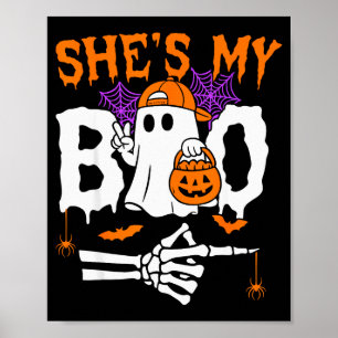 Affiche Elle est ma Boo Ensemble de couple Halloween coupl