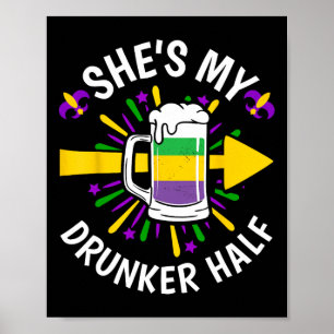 Affiche Elle est ma Moitié coureuse - Mardi Gras Carnival