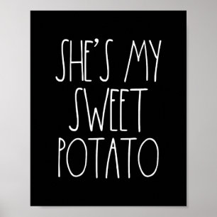 Affiche Elle est ma patate douce Je Yam Set Couples Thanks