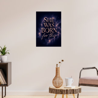 Affiche Elle Est Née Pour Cela - Citation D'esthétique Som