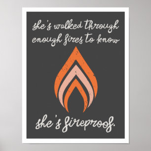 Affiche Elle est pare-feu 11"14" Art Print