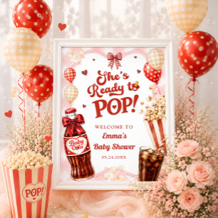 Affiche Elle est prête à éclore Bienvenue à la Baby Shower