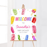 Affiche Elle est prête à faire la fête Baby shower Bienven<br><div class="desc">Faites de votre événement spécial avec ce Baby shower de fille avec notre jolie et jolie Affiche de bienvenue imprimable avec adorable thème de douche Popsicle. Téléchargez,  personnalisez et créez des souvenirs durables avec cette touche parfaite pour votre fête joyeuse ! BS783</div>