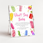 Affiche Elle est prête à pop Baby shower Ne pas dire bébé<br><div class="desc">Faites de votre événement spécial avec ce Baby shower de fille avec notre joli et mignon imprimé Don't Say Baby Sign avec adorable Popsicle Shower thème. Téléchargez,  personnalisez et créez des souvenirs durables avec cette touche parfaite pour votre fête joyeuse ! BS783</div>