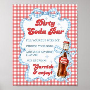 Affiche Elle est prête Fête de Bébé au Bar de Soda Pop