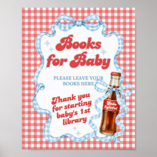Affiche Elle est prête Pop Soda Baby Shower Livres