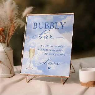 Affiche Elle est sur Cloud Nine Blue Bubbly Bar