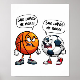 Affiche Elle m'aime plus Football Féminin Bysketbyll