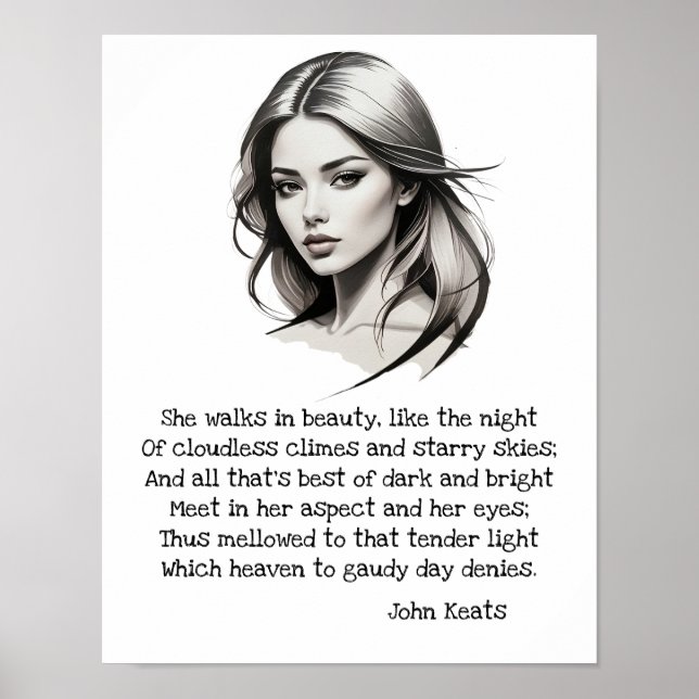 Affiche Elle marche dans la beauté (Devant)