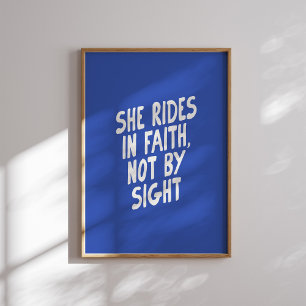 Affiche Elle marche dans la foi pas par vue Christian West