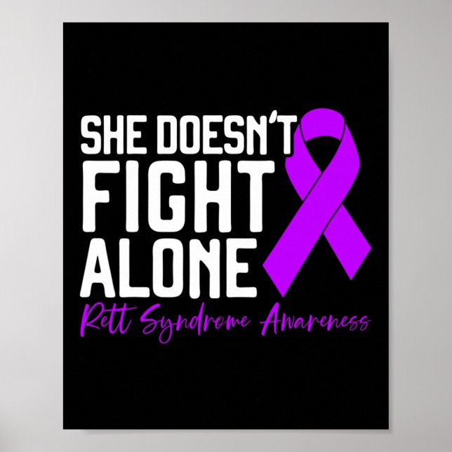 Affiche Elle ne lutte pas seule contre le syndrome de rétr (Devant)
