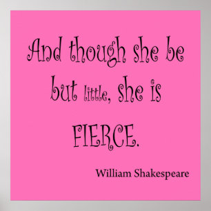 Affiche Elle n'est que petite elle est Fierce Shakespeare