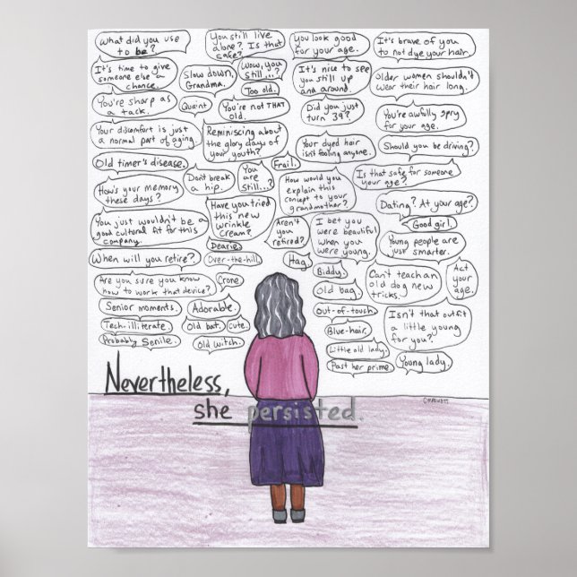 Affiche Elle Persistait (Agéisme) (Devant)