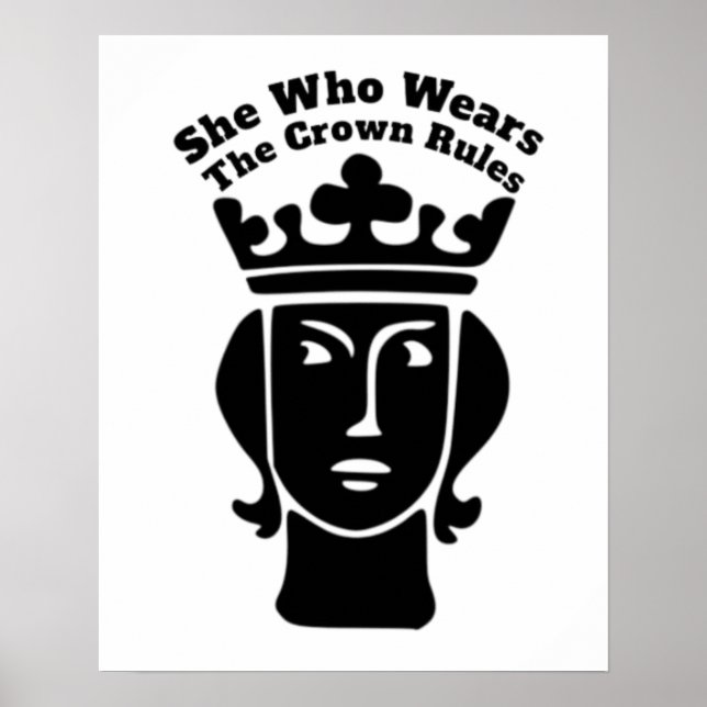 Affiche Elle Qui Porte Le Reglement De La Couronne Art (Devant)