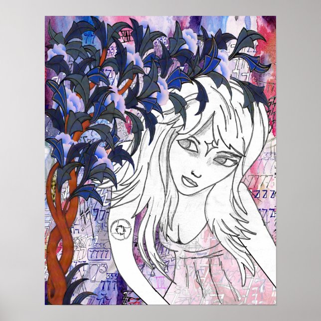 Affiche Elle qui traverse l'espace par Meghan Oona (Devant)