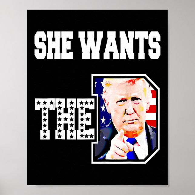 Affiche Elle Veut Le D Donald Trump 2024 (Devant)