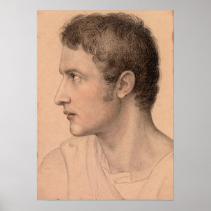 Affiche Ellenrieder - Jeune Homme de Profil vu de Gauche