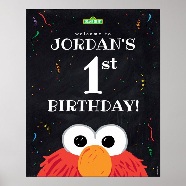 Affiche Elmo | Accueil du 1er anniversaire (Devant)