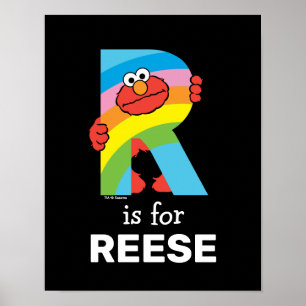 Affiche Elmo Alphabet Arc-en-ciel