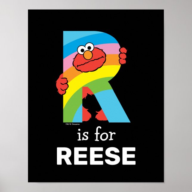 Affiche Elmo Alphabet | Arc-en-ciel (Devant)
