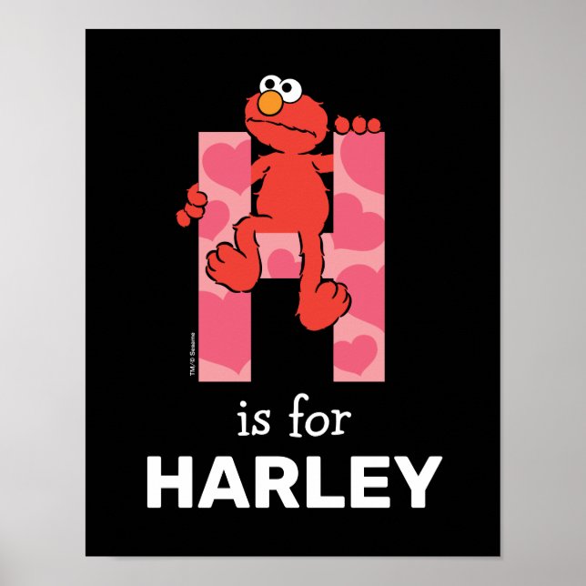 Affiche Elmo Alphabet | C Cœurs (Devant)