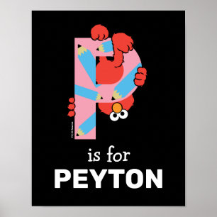 Affiche Elmo Alphabet   Crayon P