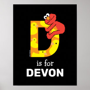 Affiche Elmo Alphabet   D Canard