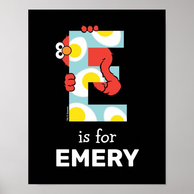 Affiche Elmo Alphabet | E OE (Devant)