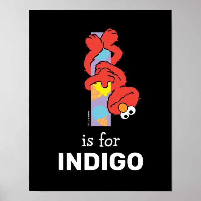 Affiche Elmo Alphabet | I Crème Glacée (Devant)