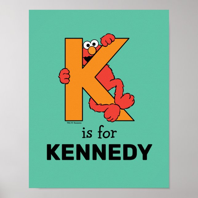 Affiche Elmo Alphabet | K Orange (Devant)