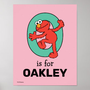 Affiche Elmo Alphabet   O TURQUOISE