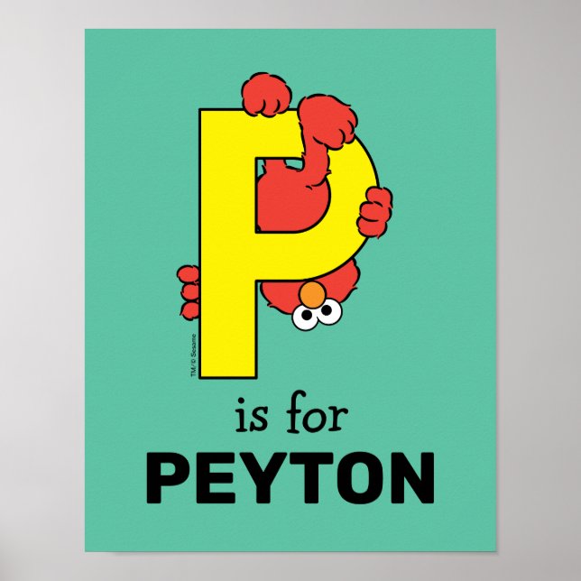 Affiche Elmo Alphabet | P jaune (Devant)