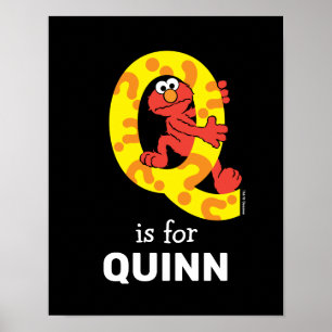 Affiche Elmo Alphabet   Point de question Q