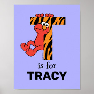 Affiche Elmo Alphabet T Tigre