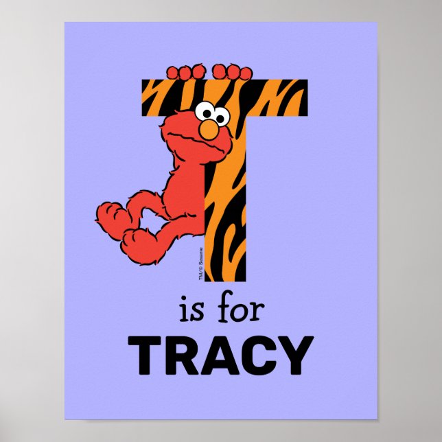 Affiche Elmo Alphabet | T Tigre (Devant)