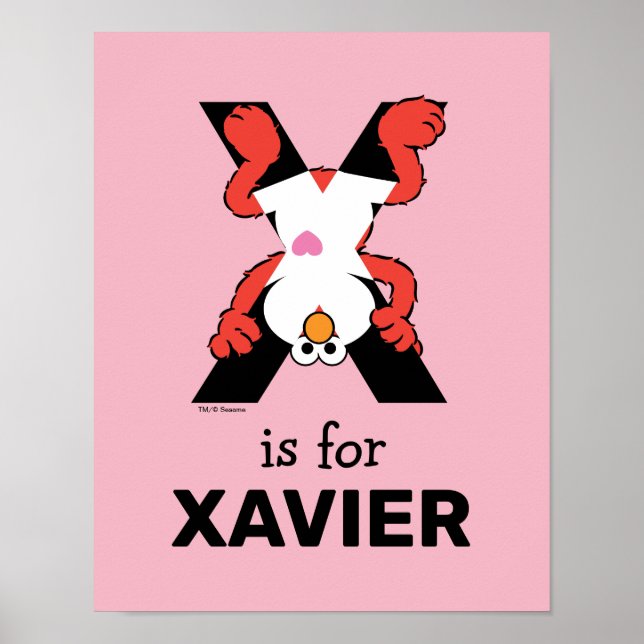 Affiche Elmo Alphabet | X Xray (Devant)