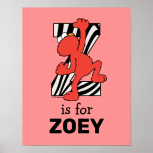 Affiche Elmo Alphabet Z Zèbre