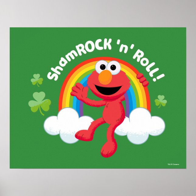 Affiche Elmo | Arc en arc-en-ciel shamrock 'n' (Devant)