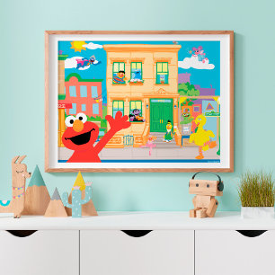 Affiche Elmo dans la rue Sésame